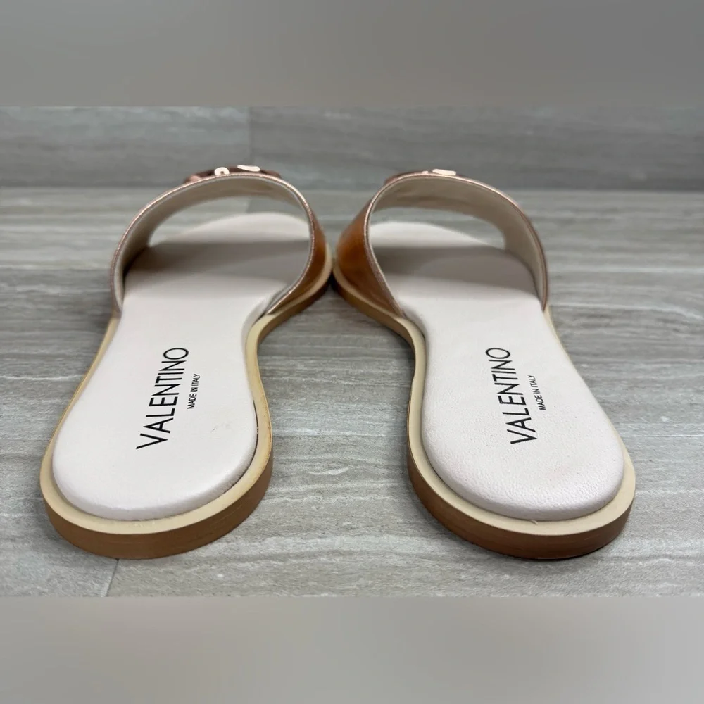 NEW! Valentino by Mario Valentino Bugola Slide Sandal in Copper Womens Size 8 - Picture 4 of 14